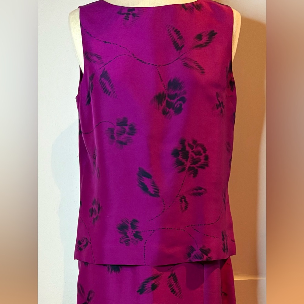 Vintage Valerie Stevens 3 piece silk skirt suit set - Picture 4 of 11